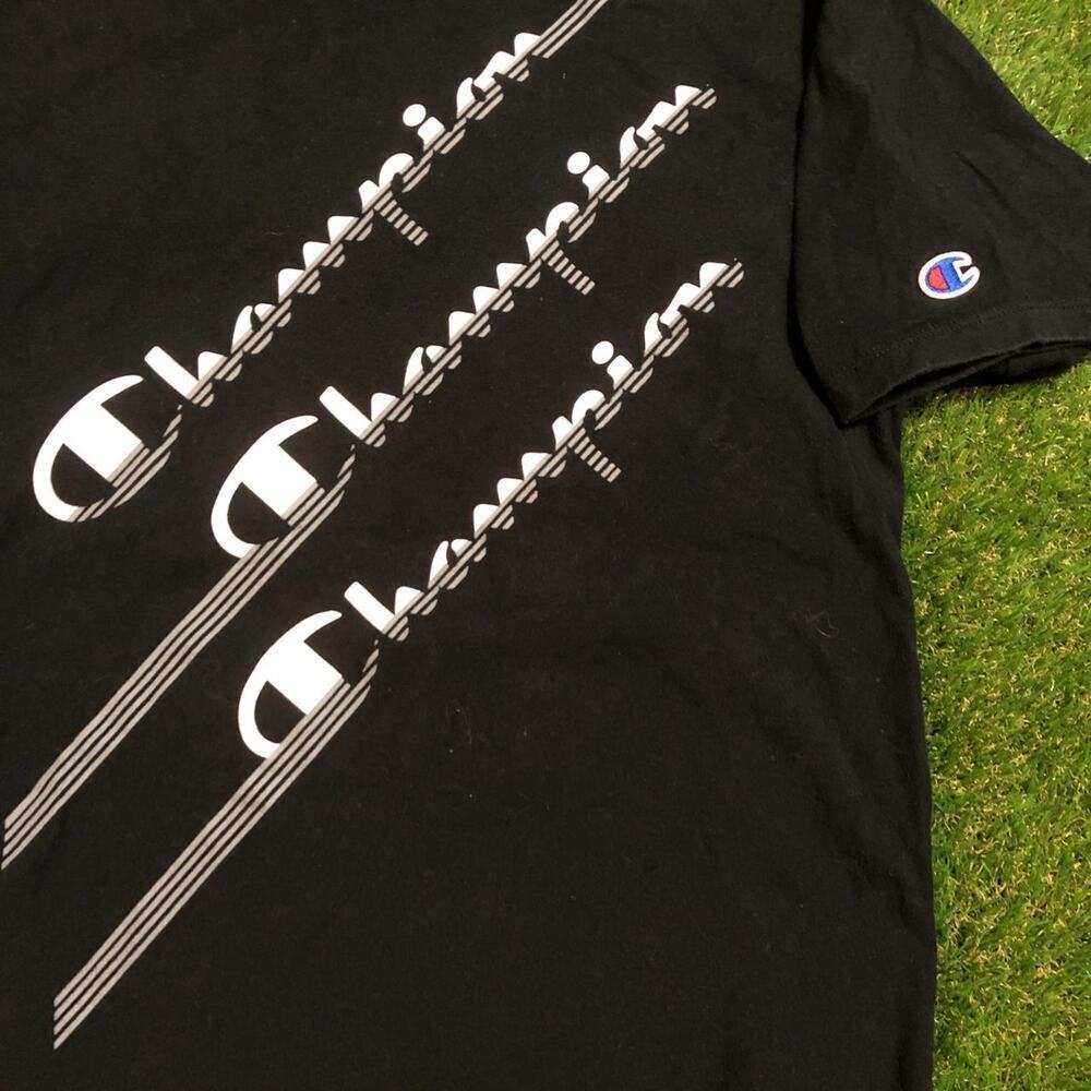 Champion Logo Graphic Tee with Sleeve Embroidery - Picture 2 of 4